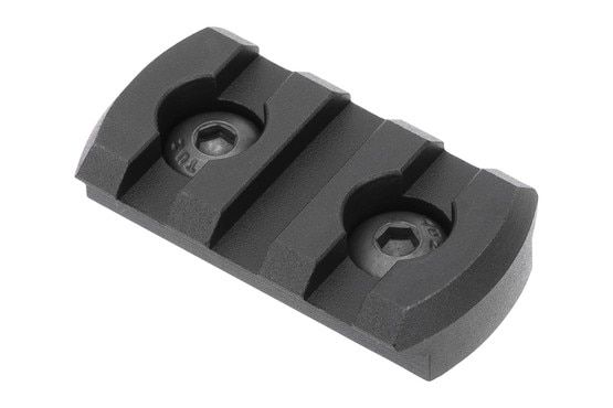 Black 3 slot Picatinny rail section for M-LOK handguards